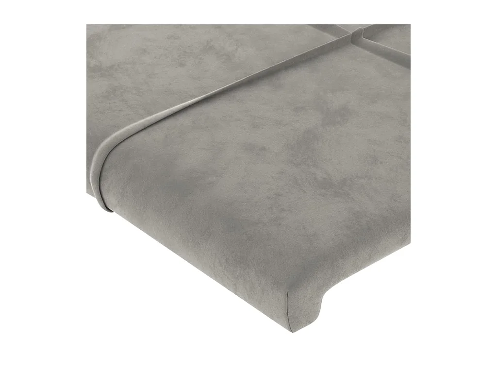 Tête de lit avec oreilles Gris clair 83x23x78/88 cm Velours