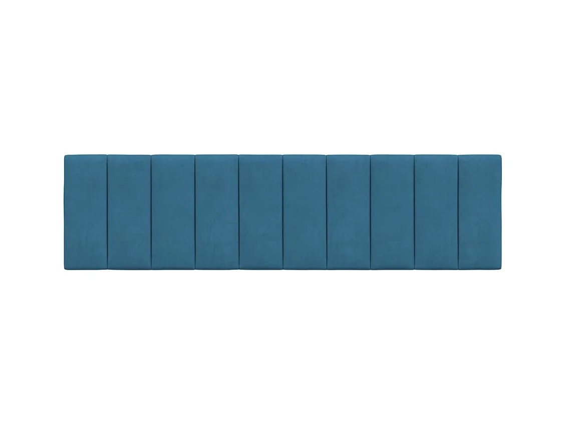 Tête de lit coussin bleu 180 cm velours