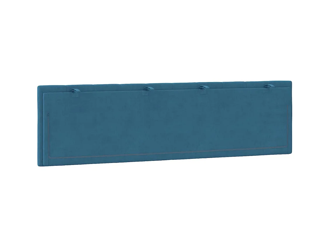 Tête de lit coussin bleu 180 cm velours