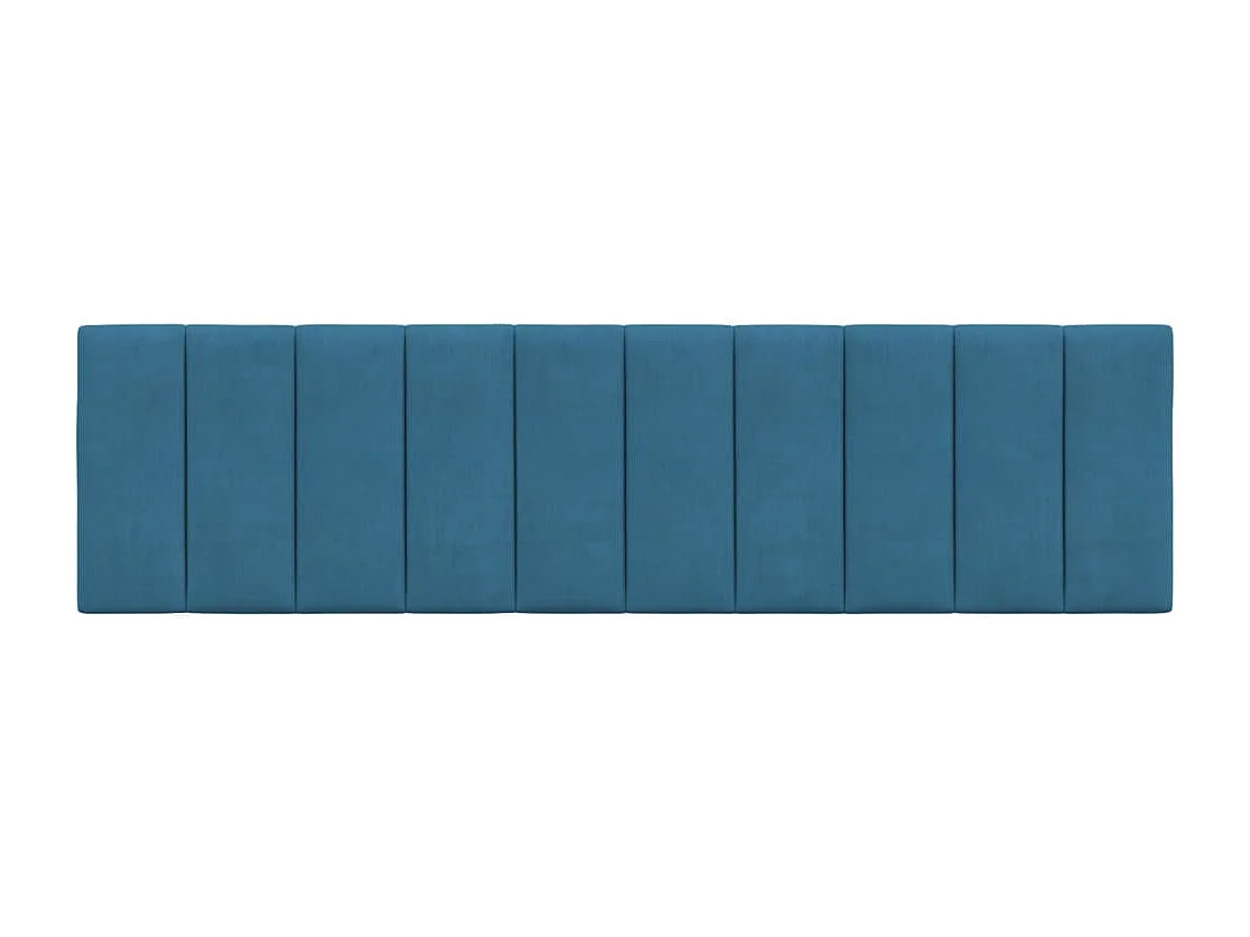 Cabecero de cama acolchado terciopelo azul 180 cm