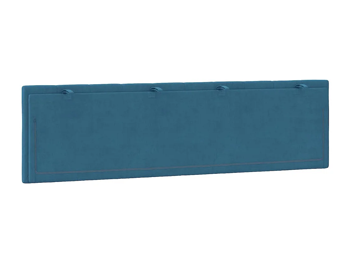 Cabecero de cama acolchado terciopelo azul 180 cm