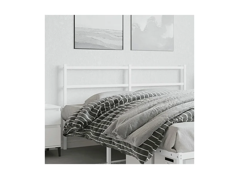 Cabeceira de cama 160 cm metal branco