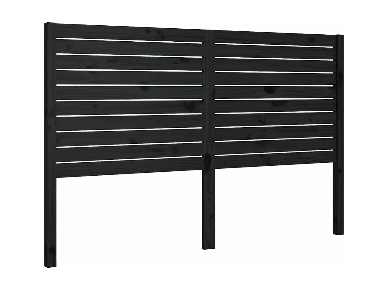 Cabeceira de cama 166x4x100 cm pinho maciço preto