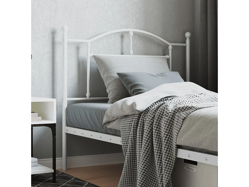 Tête de lit métal blanc 100 cm