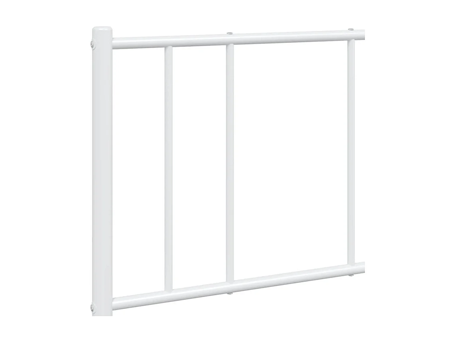 Estrutura de cama com cabeceira 120x190 cm metal branco