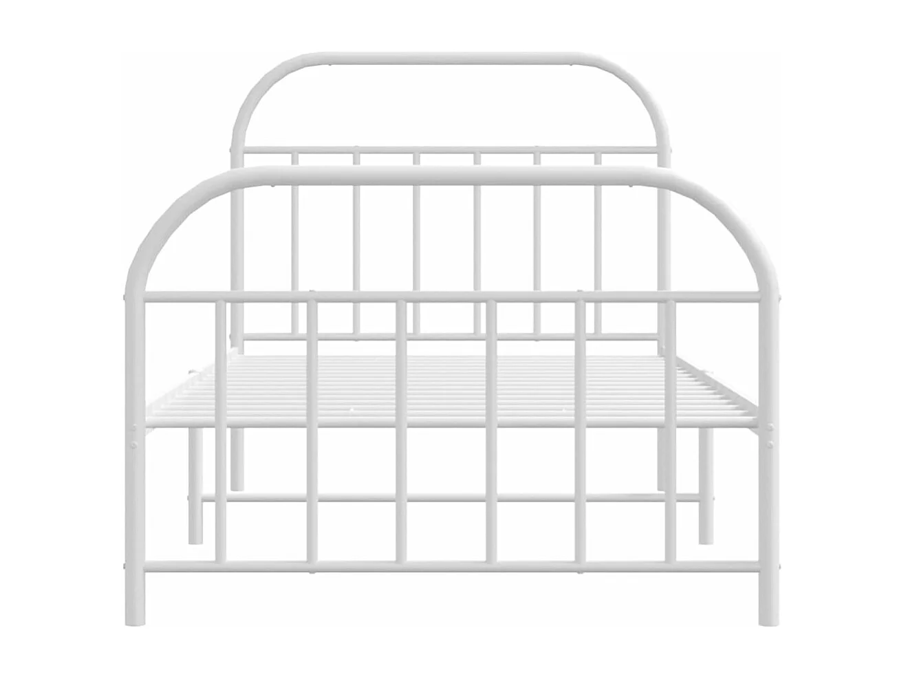 Estructura cama metal cabecero y pie de cama blanca 100x190 cm