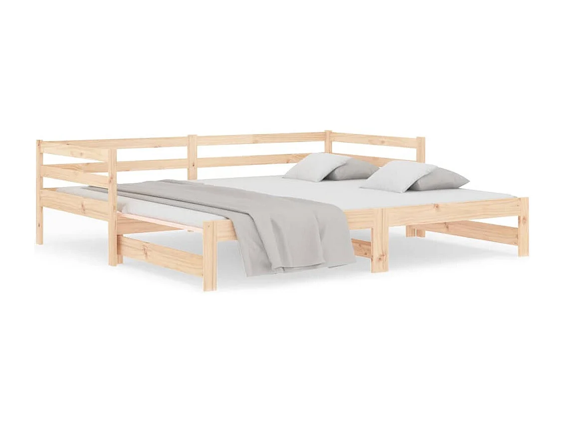 Uitschuifbare slaapbank zonder matras 90x190 cm