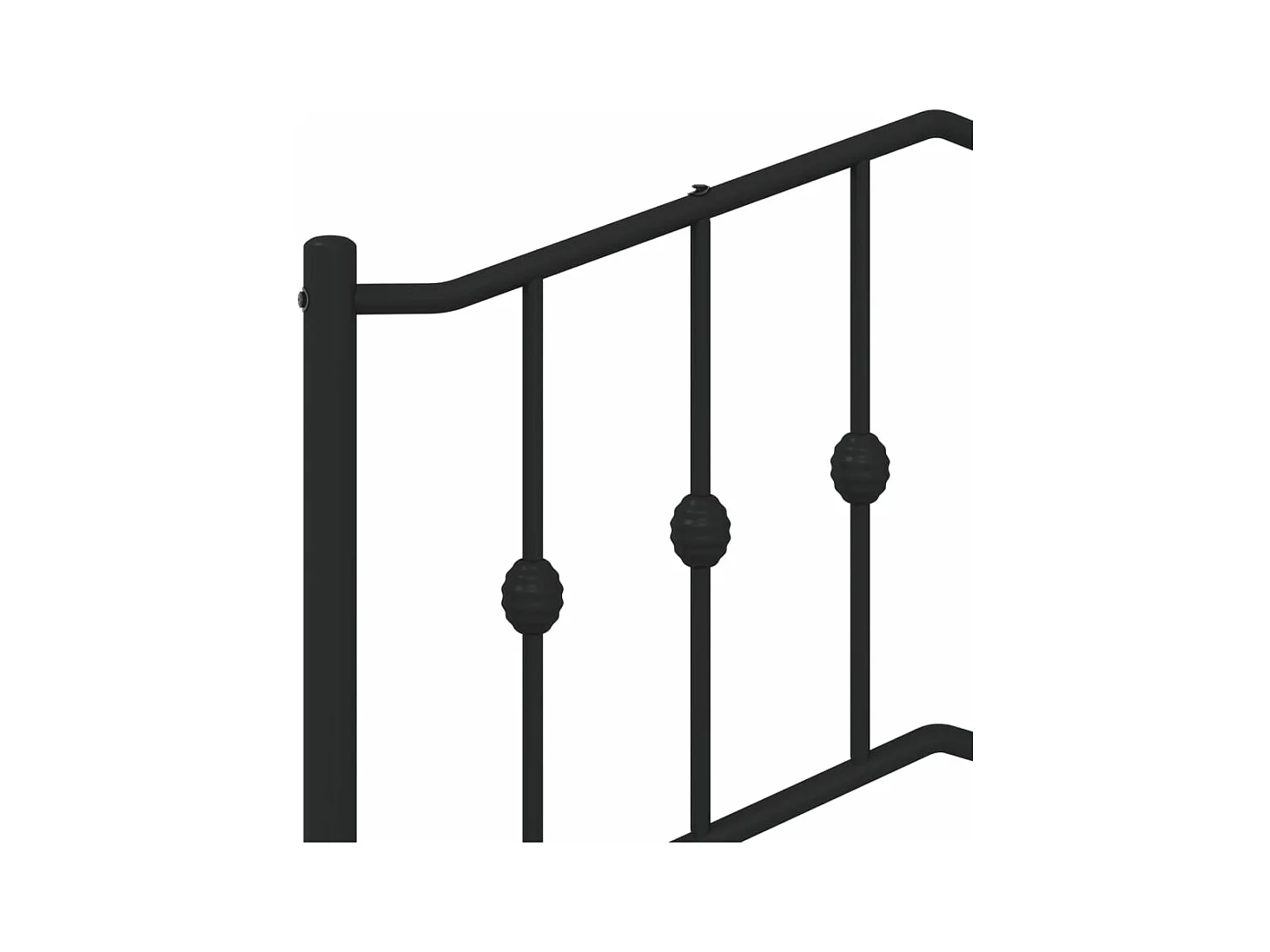 Estructura de cama cabecero y pie de cama metal negro 160x200cm