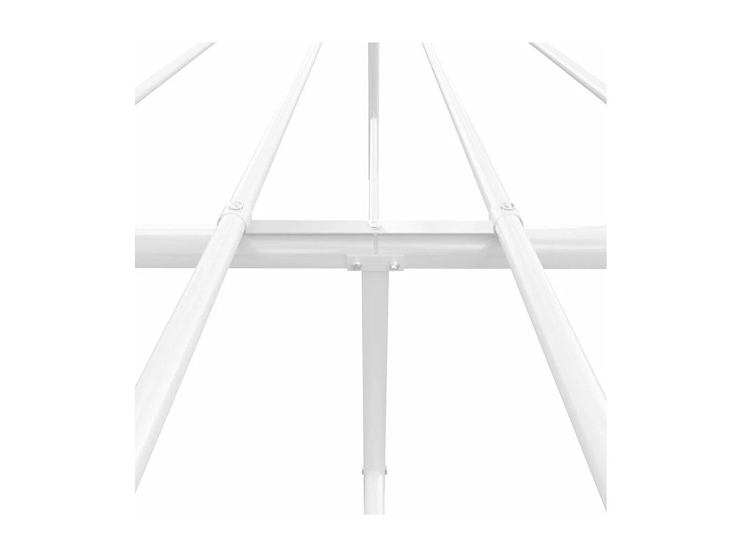 Estructura de cama de metal con cabecero blanca 140x190 cm