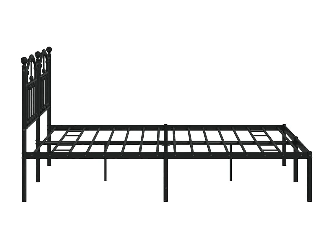 Estructura de cama con cabecero metal negro 180x200 cm