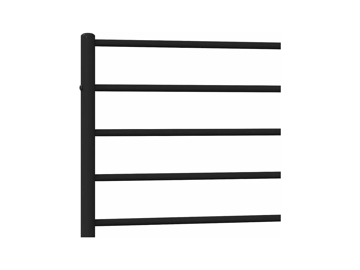 Estructura de cama con cabecero metal negro 90x190 cm