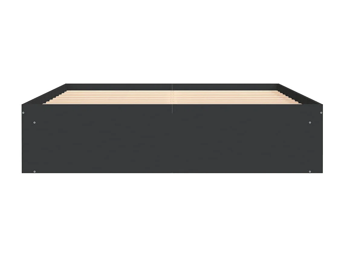 Estructura de cama negra 140x190 cm