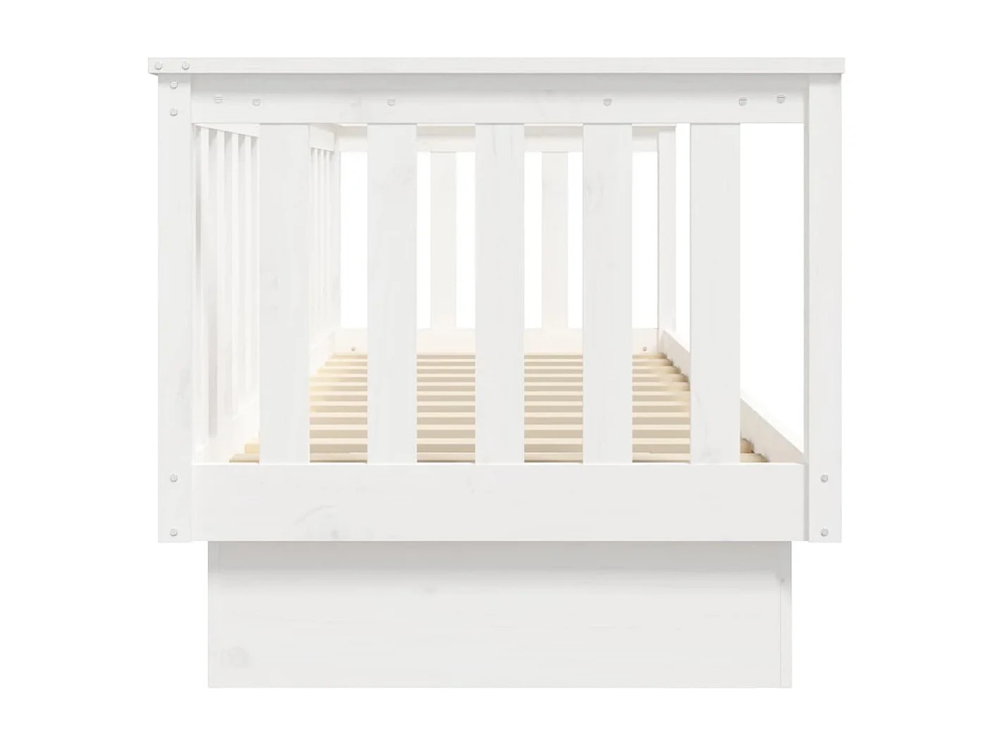 Lit de jour Blanc 75x190 cm Bois de pin massif