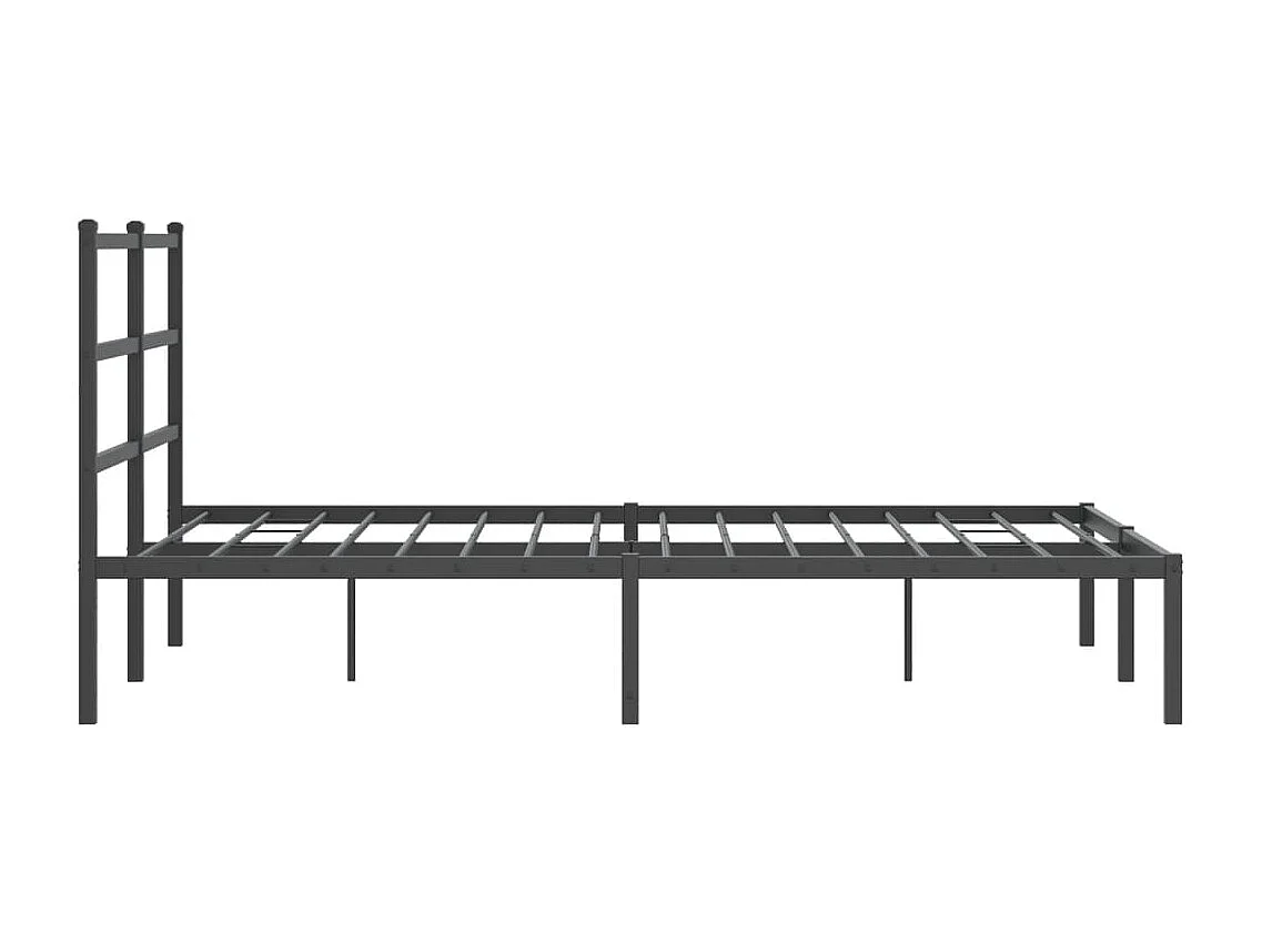 Estrutura de cama com cabeceira 140x190 cm metal preto