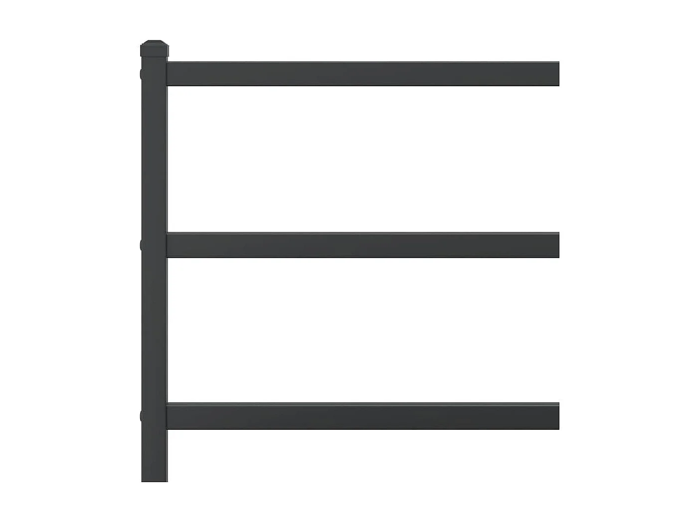 Estructura de cama con cabecero metal negro 140x190 cm