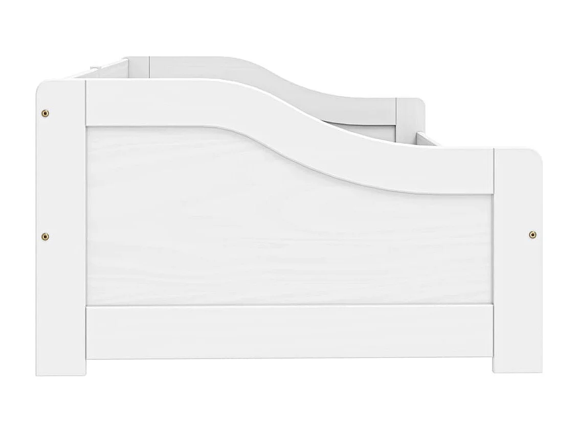 Sofá cama con 2 cajones madera maciza pino blanca IRUN 90x200cm