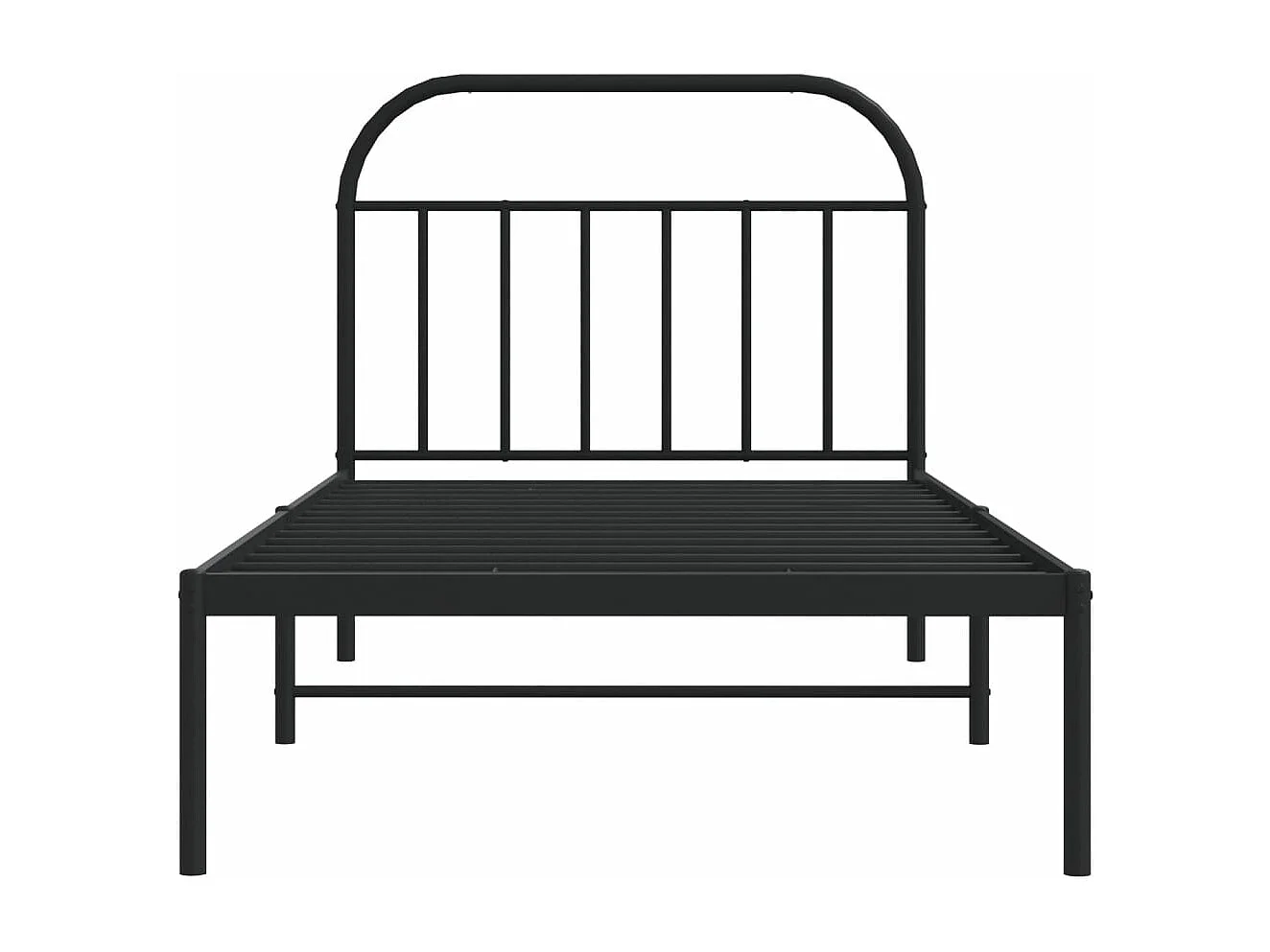 Estructura de cama con cabecero metal negro 100x190 cm