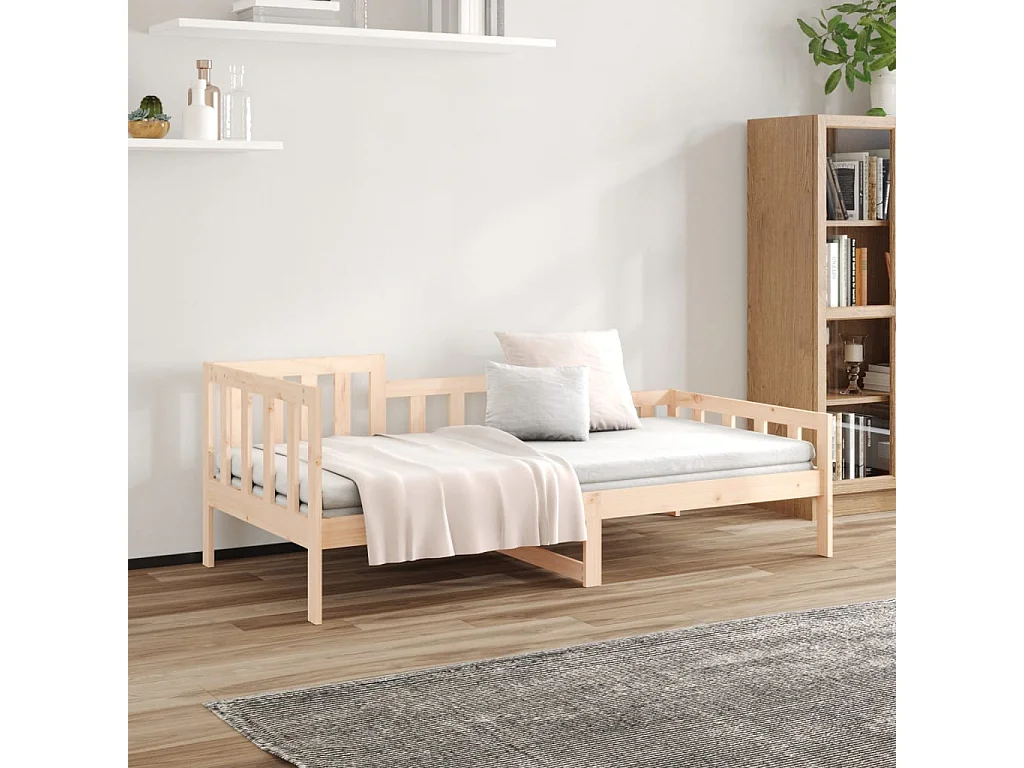 Lit de jour 90x200 cm Bois de pin massif