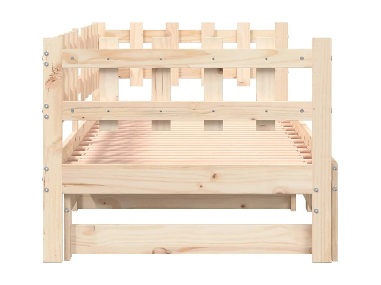 Lit coulissant 2x(80x200) cm Bois de pin massif