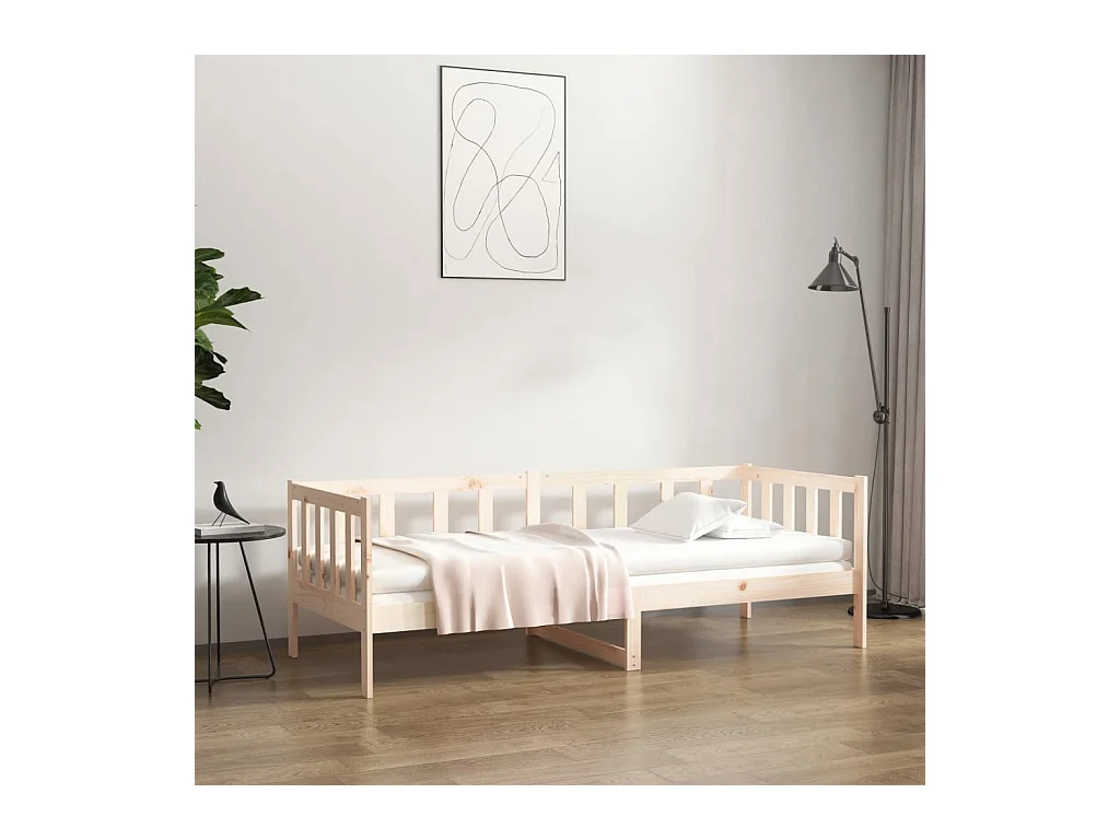 Lit de jour 80x200 cm Bois de pin massif