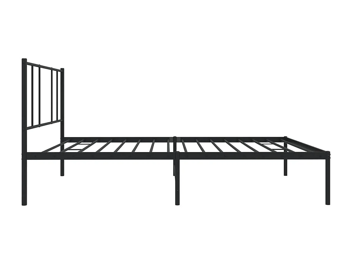 Estrutura de cama com cabeceira 107x203 cm metal preto