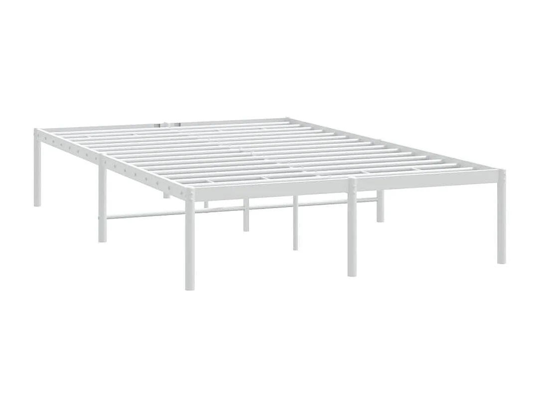 Estructura de cama de metal blanca 135x190 cm