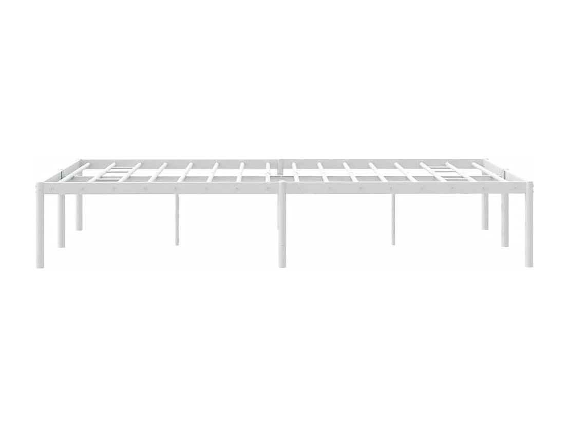 Estructura de cama de metal blanca 135x190 cm