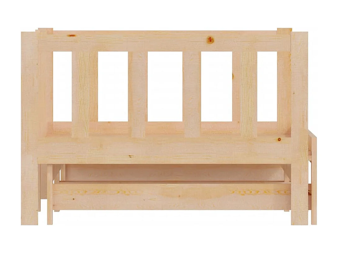 Lit de jour avec lit gigogne 90x200 cm bois de pin massif