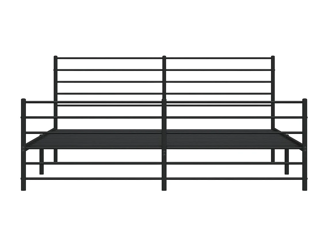 Estructura de cama cabecero y pie de cama metal negro 183x213cm