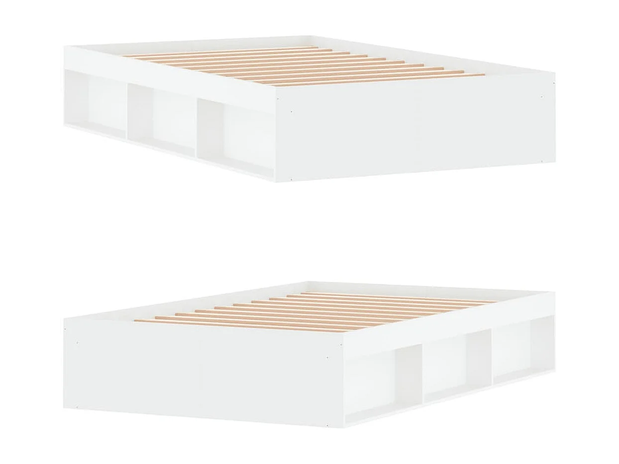 Cadre de lit blanc 120x190 cm petit double