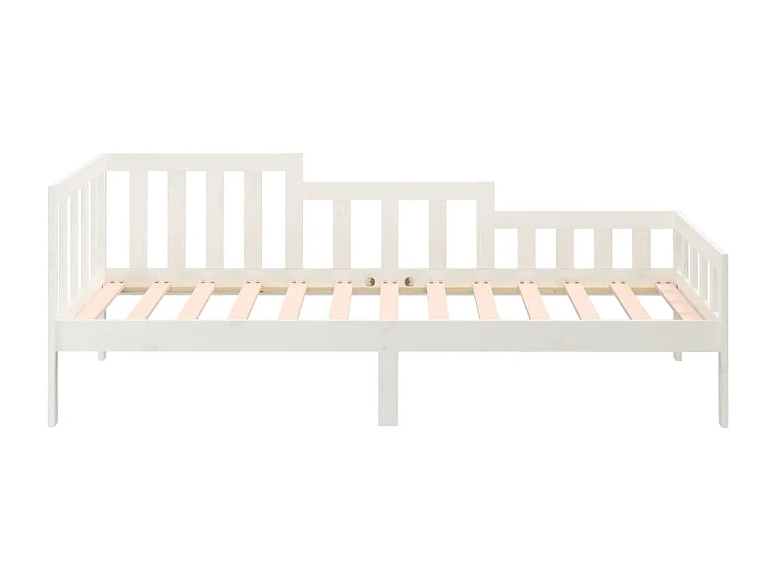 Lit de jour Blanc 90x190 cm Bois de pin massif