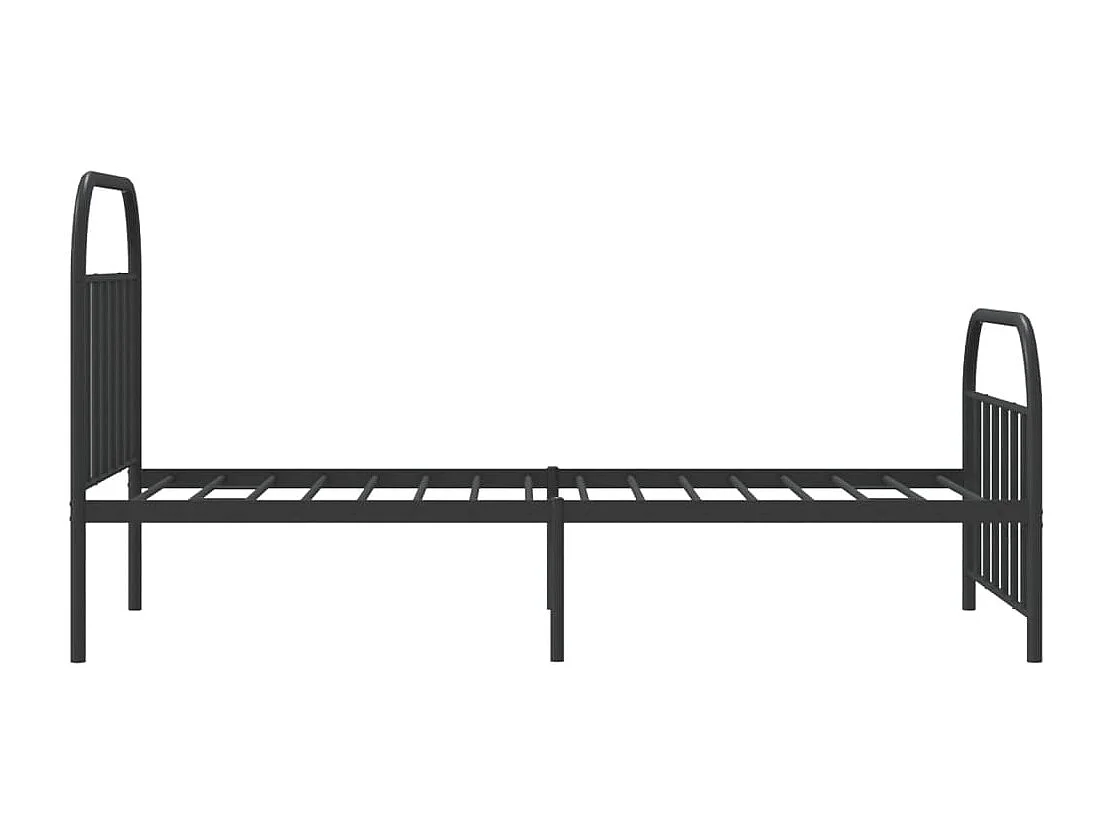 Estructura de cama con cabecero y estribo metal negro 100x190cm