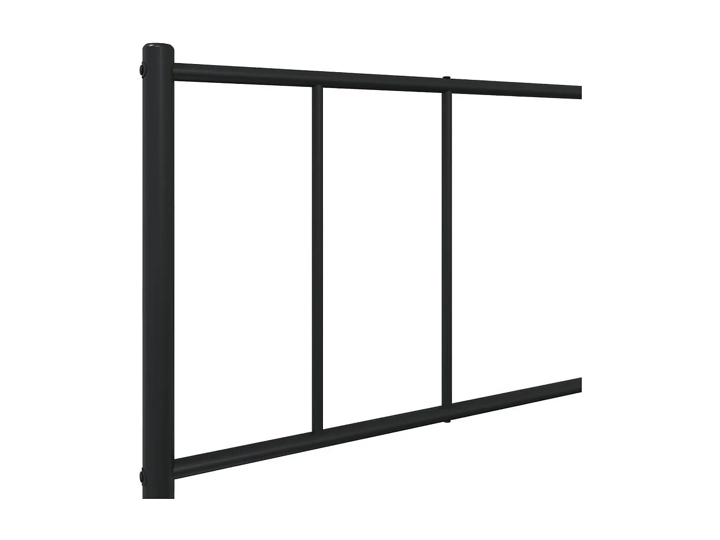 Estrutura de cama com cabeceira e pés 75x190 cm metal preto