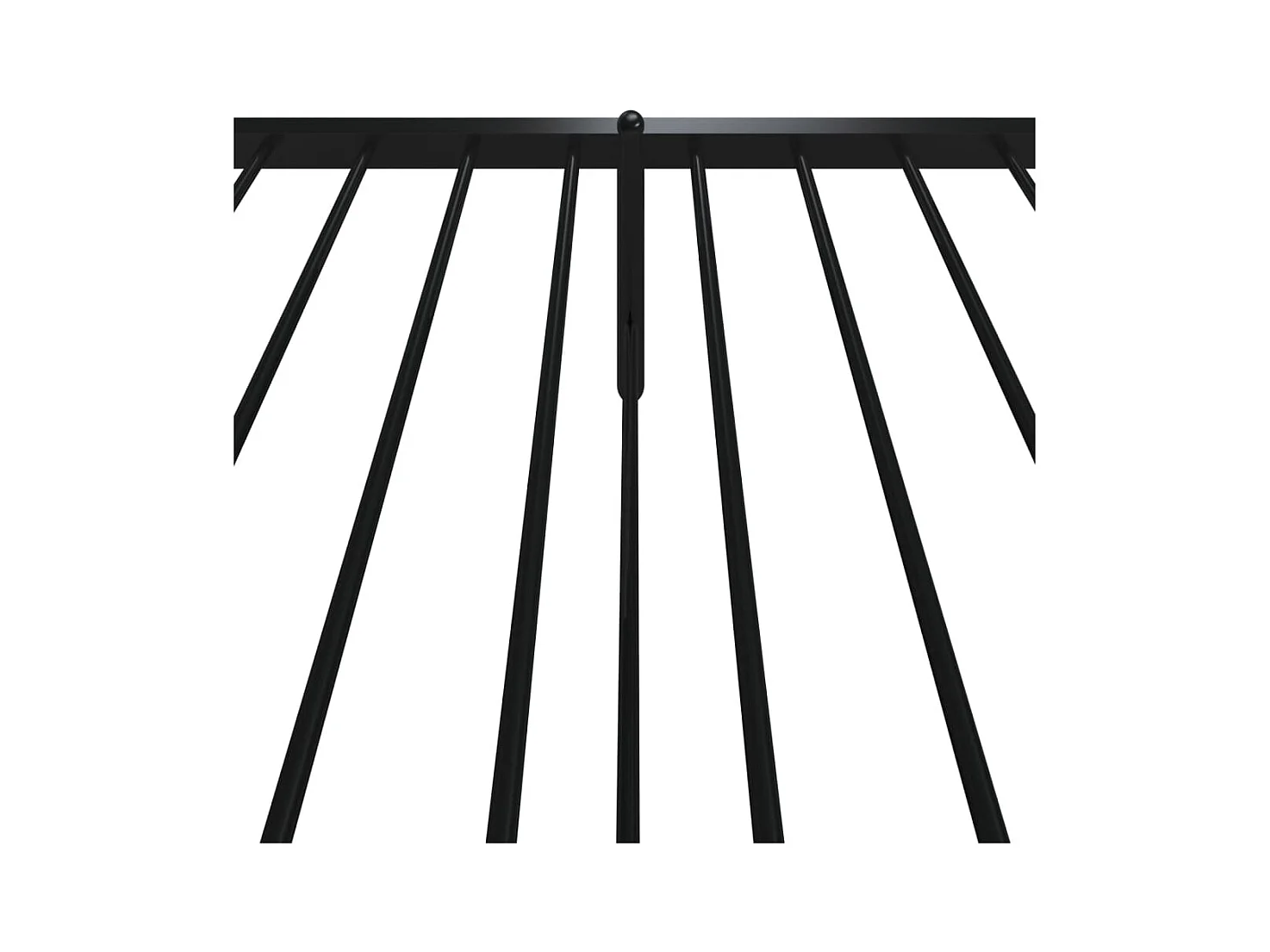 Estructura de cama con cabecero y estribo metal negro 90x190 cm