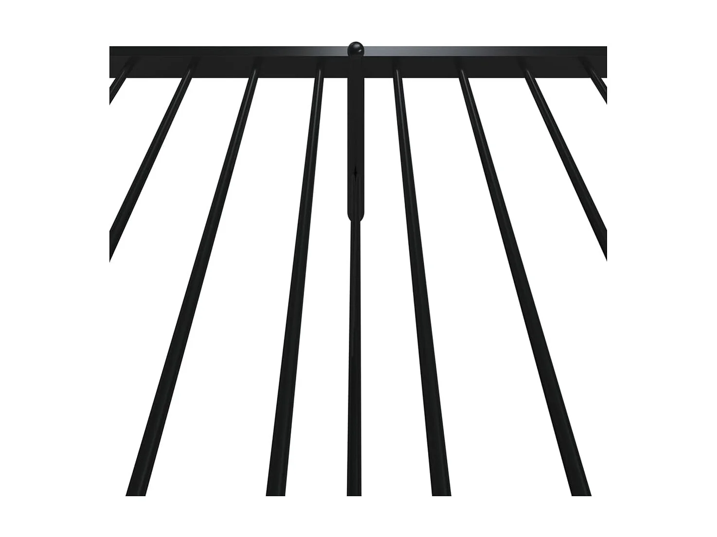 Cadre de lit métal avec tête de lit/pied de lit noir 90x190 cm