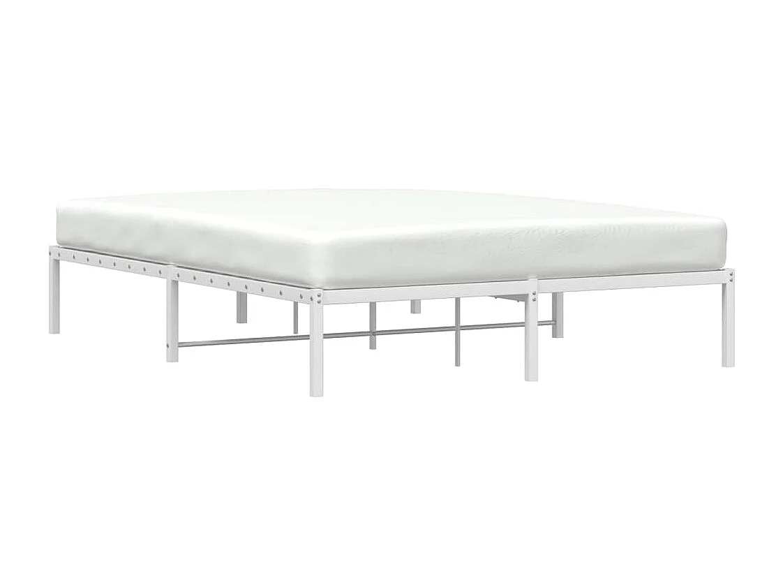 Estructura de cama de metal blanca 160x200 cm