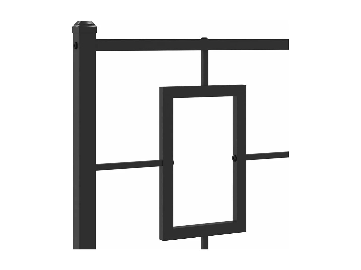 Estructura de cama con cabecero y estribo metal negro 75x190 cm