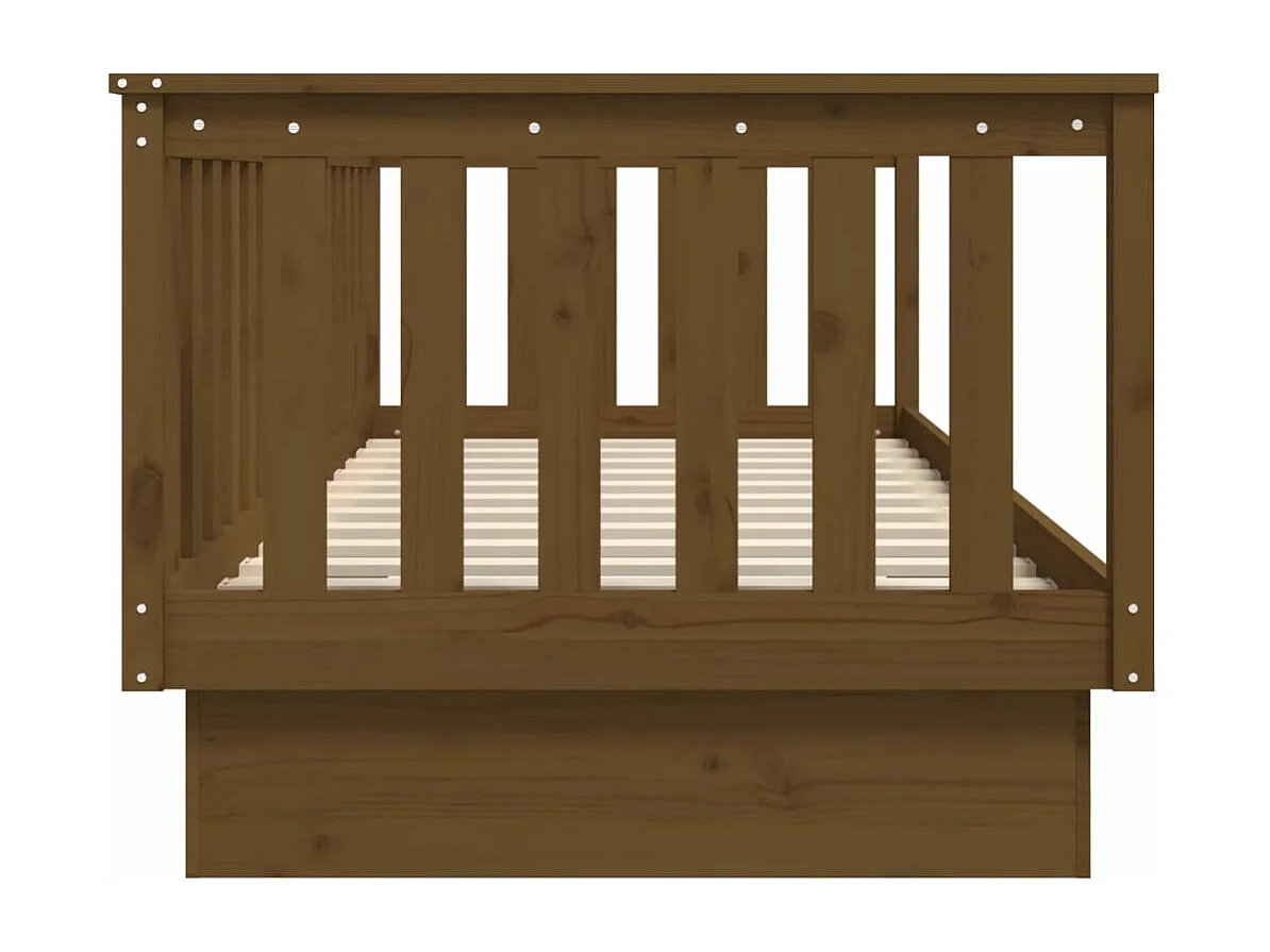 Lit de jour Marron miel 80x200 cm Bois de pin massif