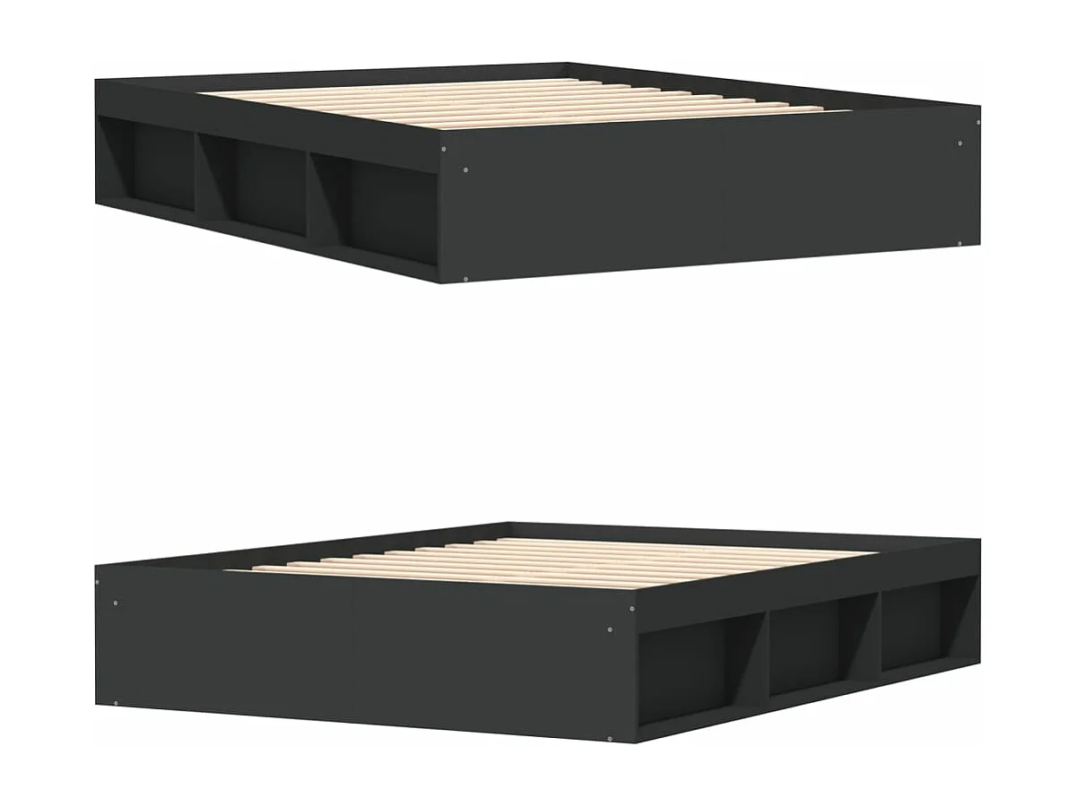 Estrutura de cama 160x200 cm preto