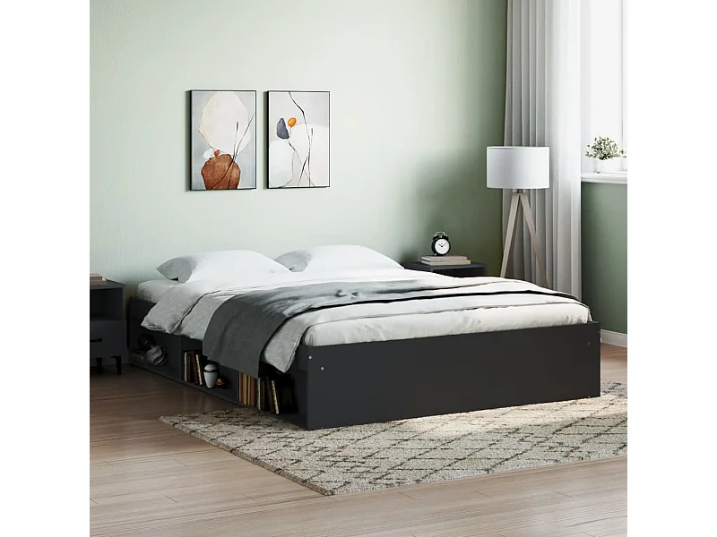 Estrutura de cama 160x200 cm preto