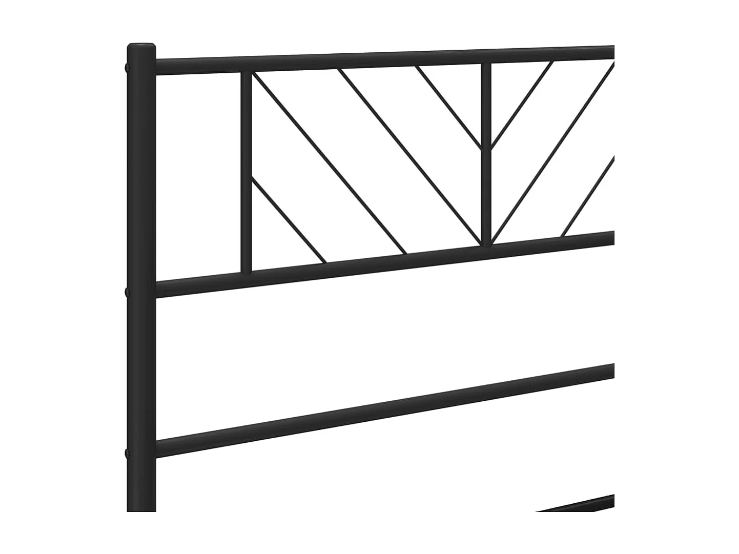 Estructura de cama cabecero y pie de cama metal negro 183x213cm