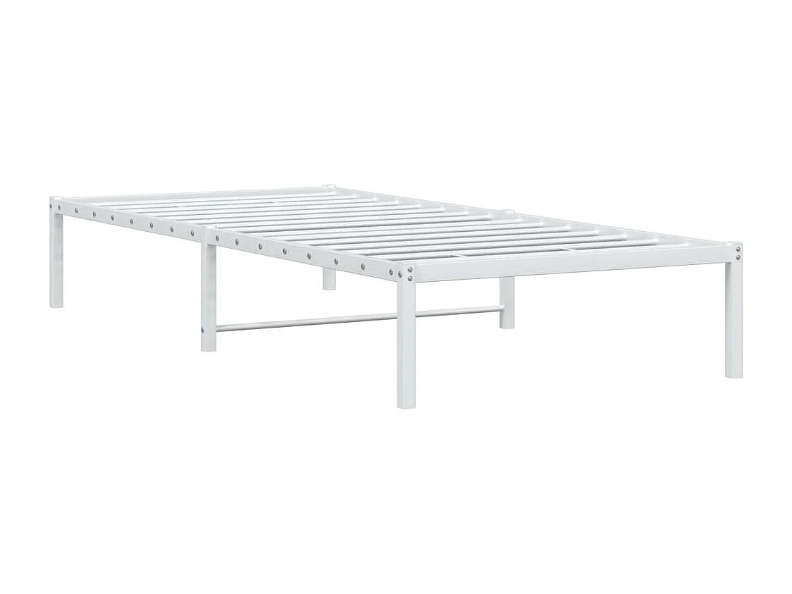 Estructura de cama de metal blanca 90x200 cm