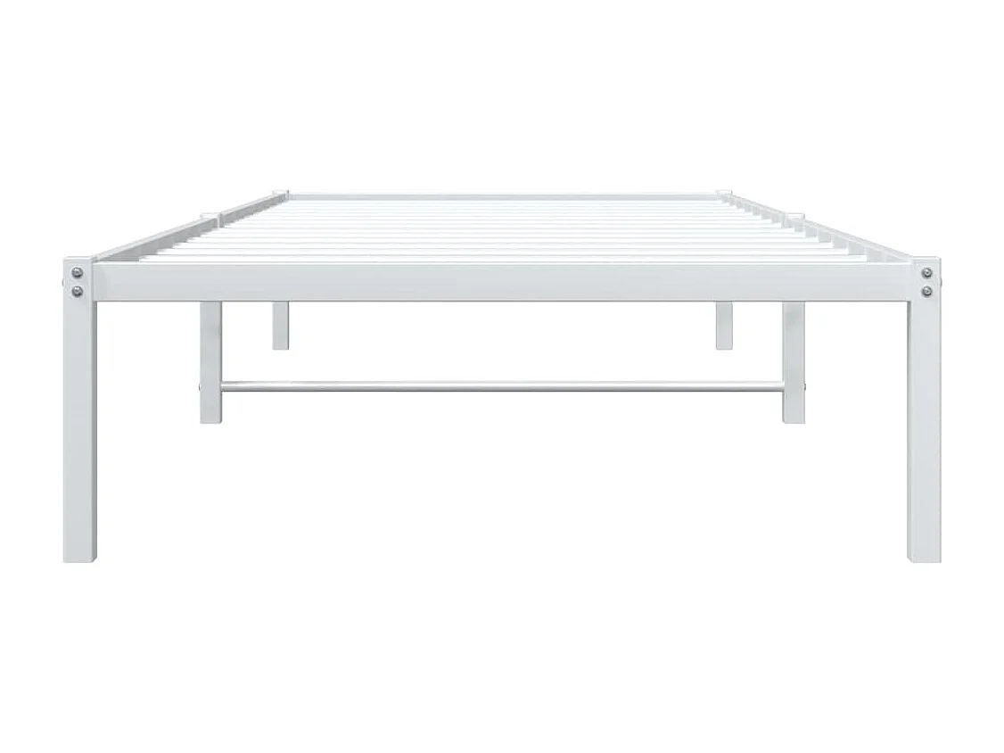 Estructura de cama de metal blanca 90x200 cm