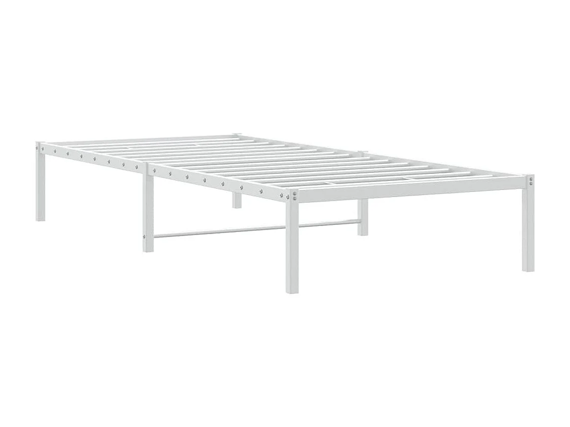 Estructura de cama de metal blanca 90x200 cm