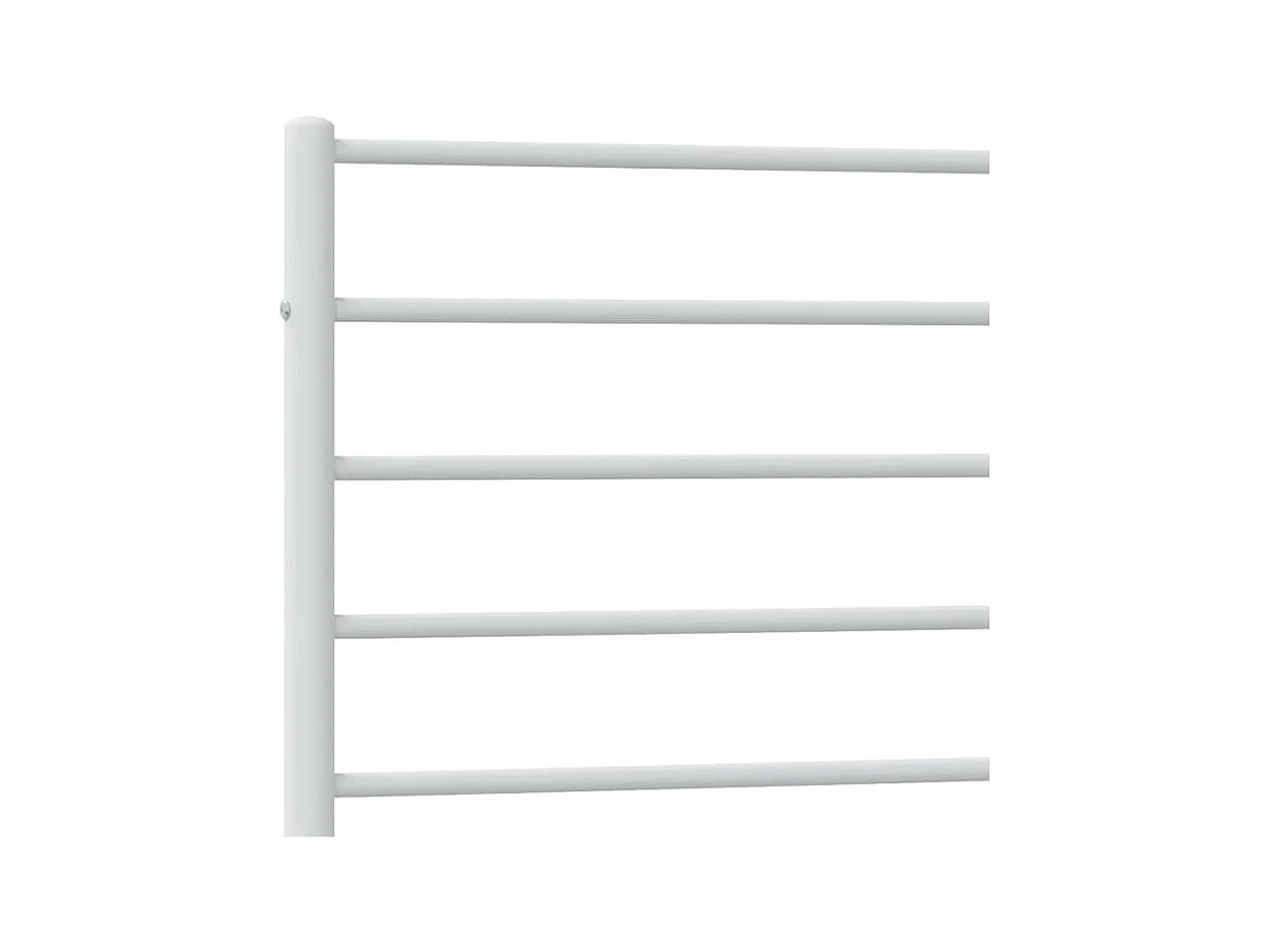 Estructura de cama de metal con cabecero blanco 90x190 cm