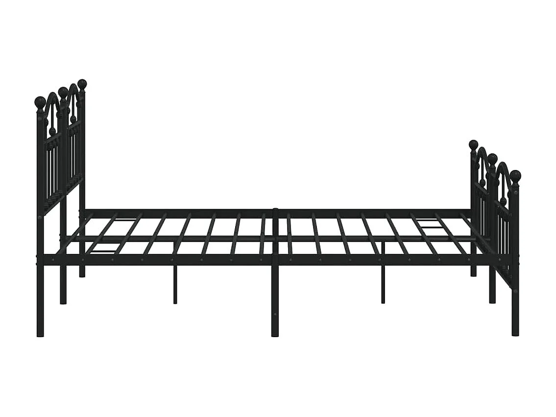Estructura de cama cabecero y pie de cama metal negro 180x200cm