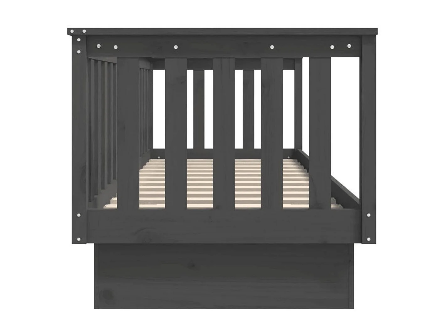 Lit de jour Gris 90x190 cm Bois de pin massif