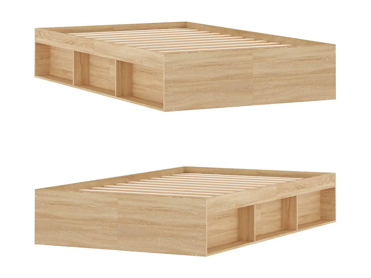 Cadre de lit chêne sonoma 120x200 cm