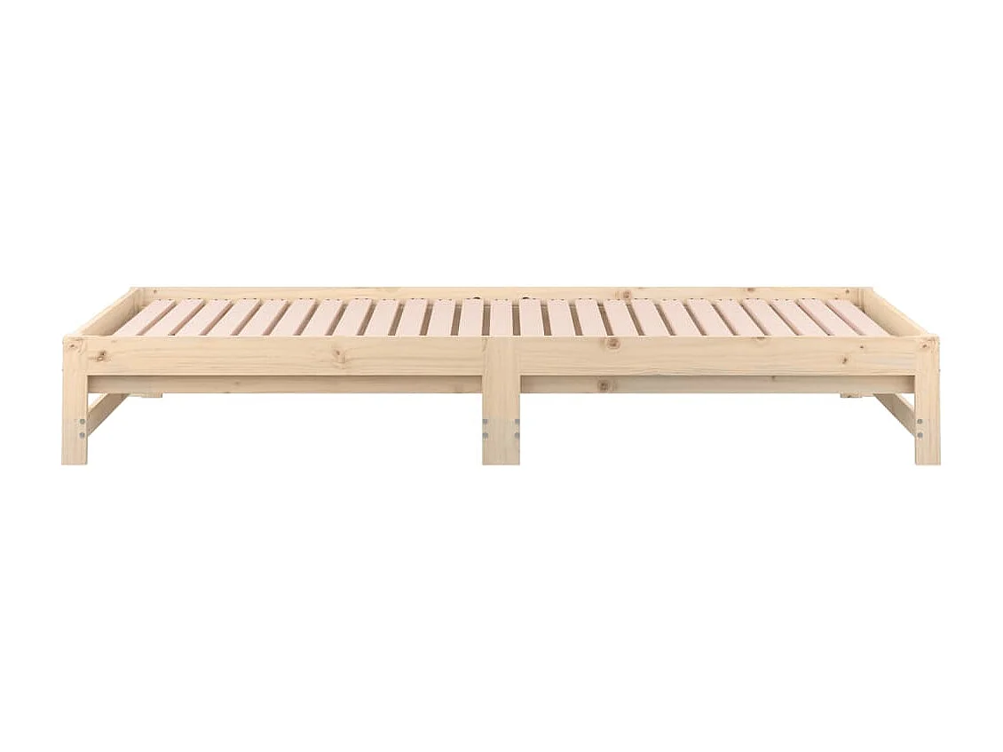 Lit coulissant 2x(90x190) cm Bois de pin massif