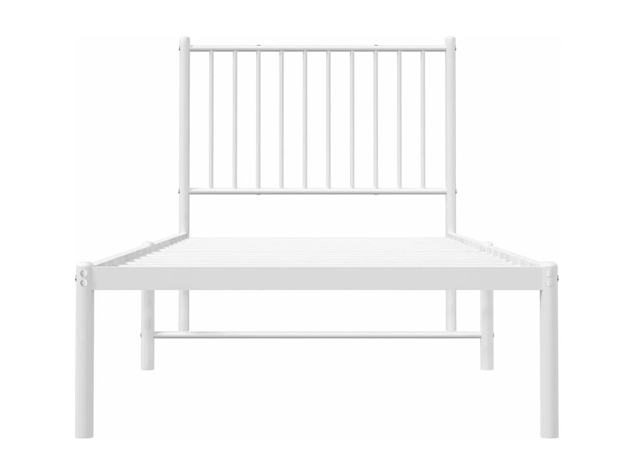 Estrutura de cama com cabeceira 80x200 cm metal branco